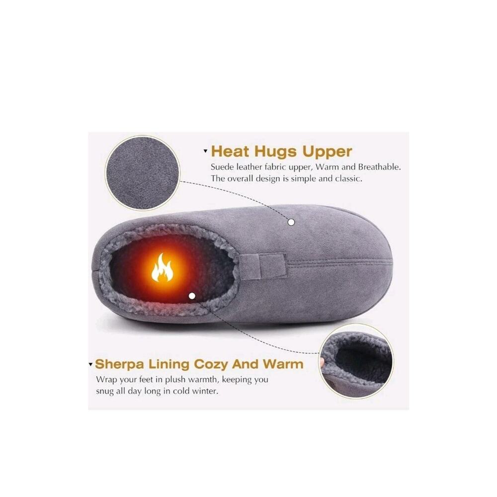 COFACE Men's Clog Slippers Cozy Thick Cushion Memory Foam Indoor Outdoor 9.5 - Picture 2 of 6